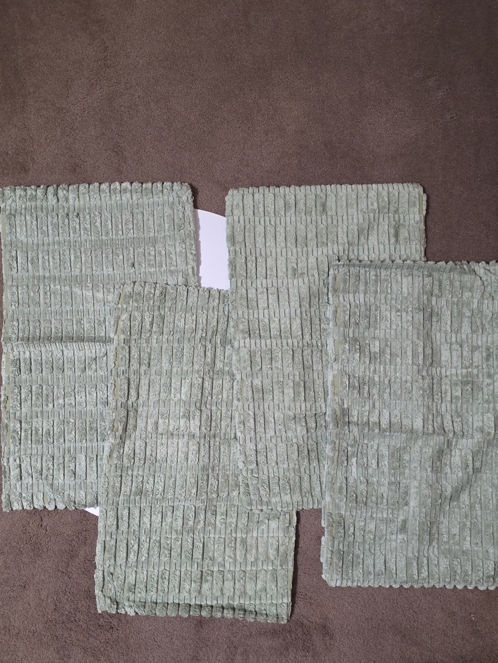 12x20 Set Of 4Plush Ribbed Accent Pillow Cover in Sage Green